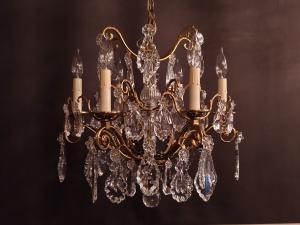 French Gilt Bronze Chandelier 6灯