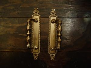 Italian brass door handle PAIR