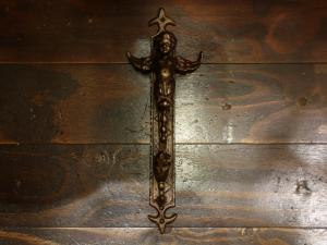 French brass ANGEL door handle