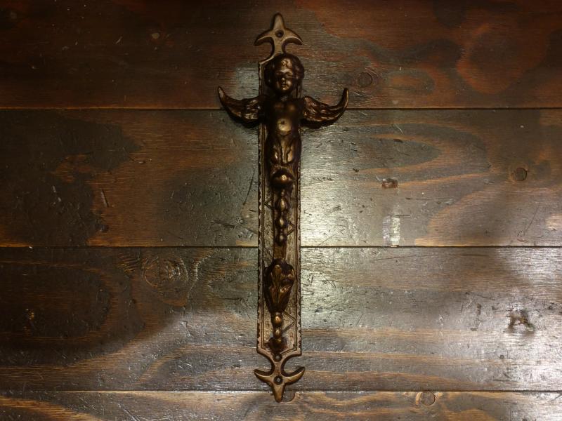 French brass ANGEL door handle