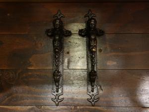 French brass ANGEL door handle 2P SET