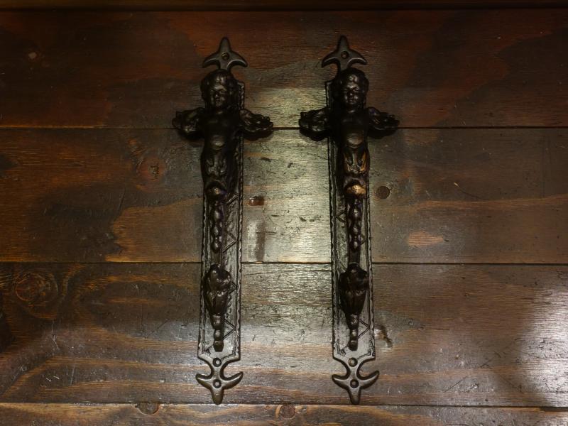 French brass ANGEL door handle 2P SET