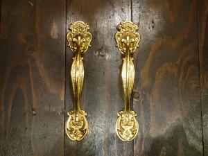 Italian brass door handle 2P SET