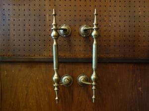 Italian brass door handle 2P SET