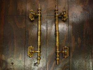 Italian brass door handle 2P SET