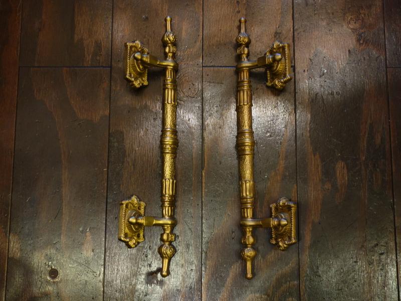 Italian brass door handle 2P SET