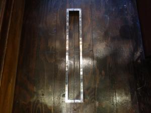 silver door handle