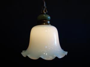 Italian marble & frilled glass lamp 1灯