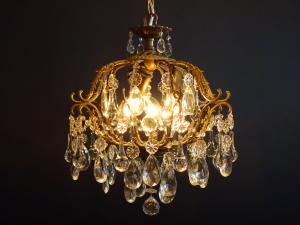 Spanish brass cage chandelier 3灯