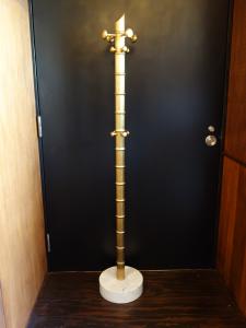 Italian marble bamboo coat rack