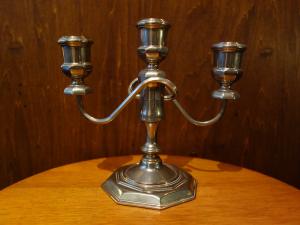 English silver candle holder 3