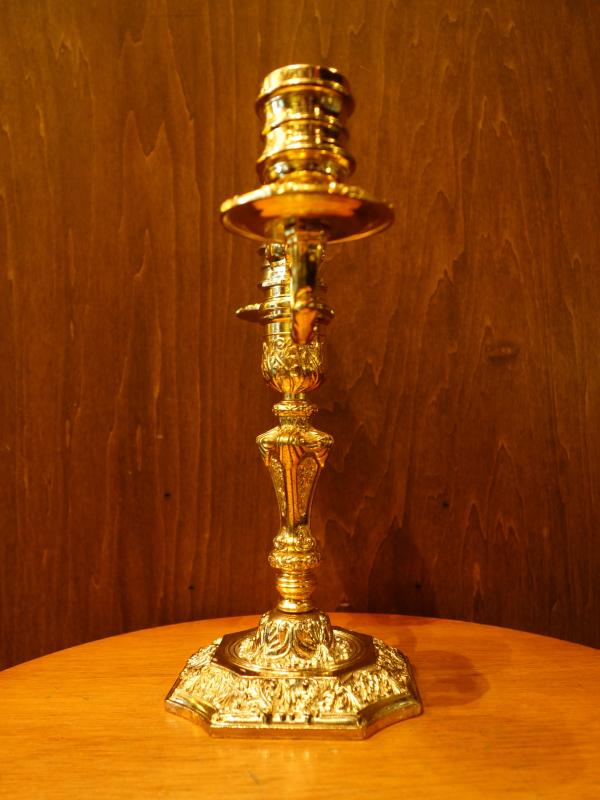 インテリア・ディスプレイ雑貨　キャンドルホルダー　LCM 7444　Italian gold candle holder 3（3）