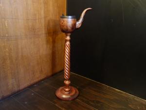 English wood ashtray stand