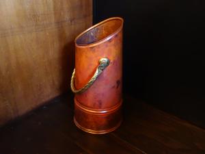 Italian copper & brass umbrella stand