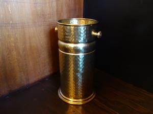 Italian brass umbrella stand