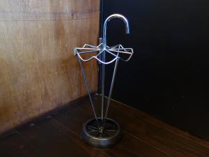 silver umbrella stand
