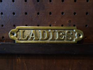Italian brass ”LADIES” sign plate