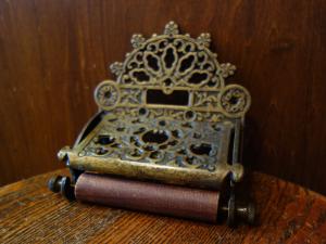 Italian brass toilet paper holder