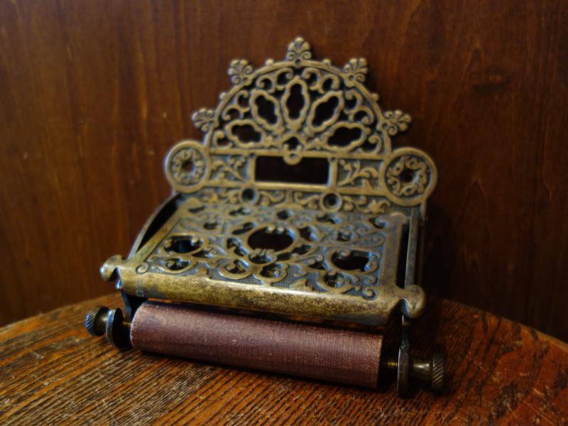Italian brass toilet paper holder