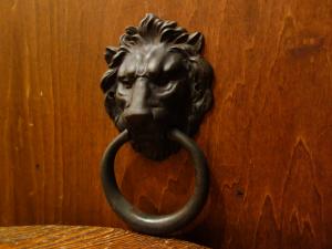 Italian brass LION door knocker