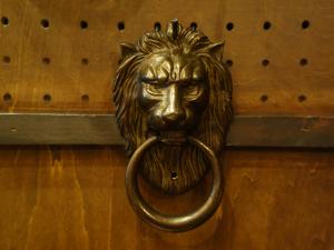Italian brass LION door knocker