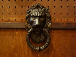 Italian brass LION door knocker