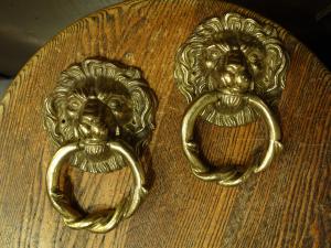 Italian brass LION door knocker