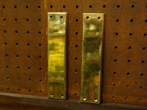 Italian brass door finger plate