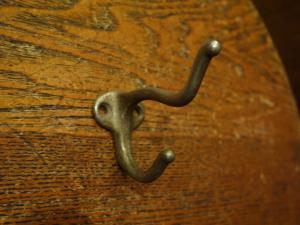 silver hat coat hook