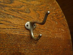 silver hat coat hook