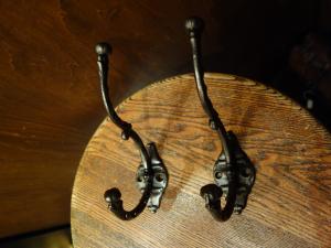 black hat coat hook