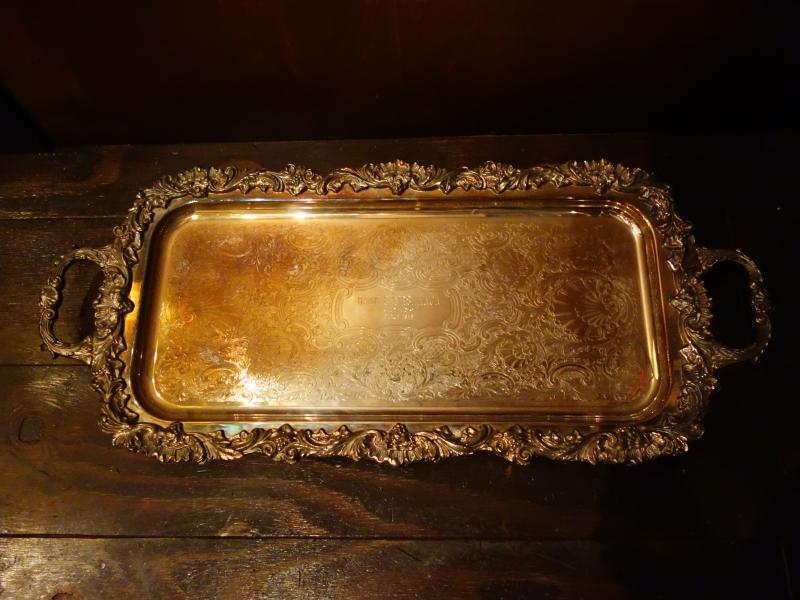 silver tray