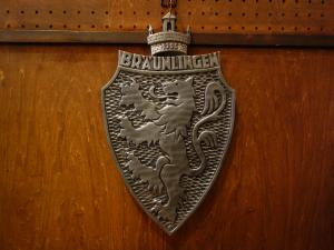 silver LION emblem wall ornament