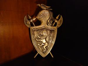knight & LION emblem wall ornament