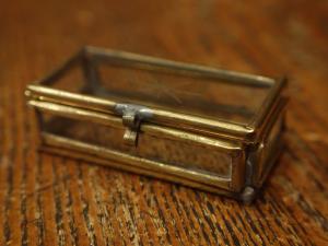 Italian glass & brass display case