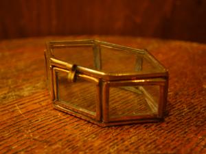 Italian glass & brass display case