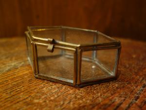Italian glass & brass display case