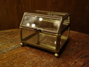 Italian glass & brass display case