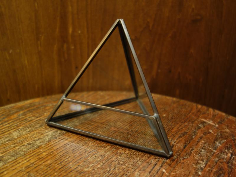 Italian glass & brass display case