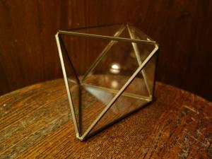 Italian glass & brass display case