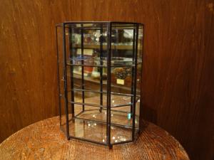 Italian glass & brass display case
