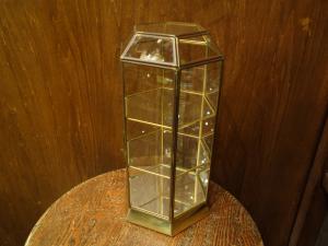 Italian glass & brass display case