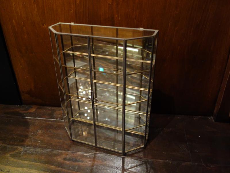 Italian glass & brass display case