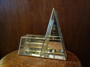 Italian glass & brass display case