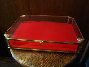 Italian glass & brass display case