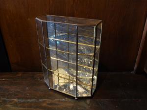Italian glass & brass display case