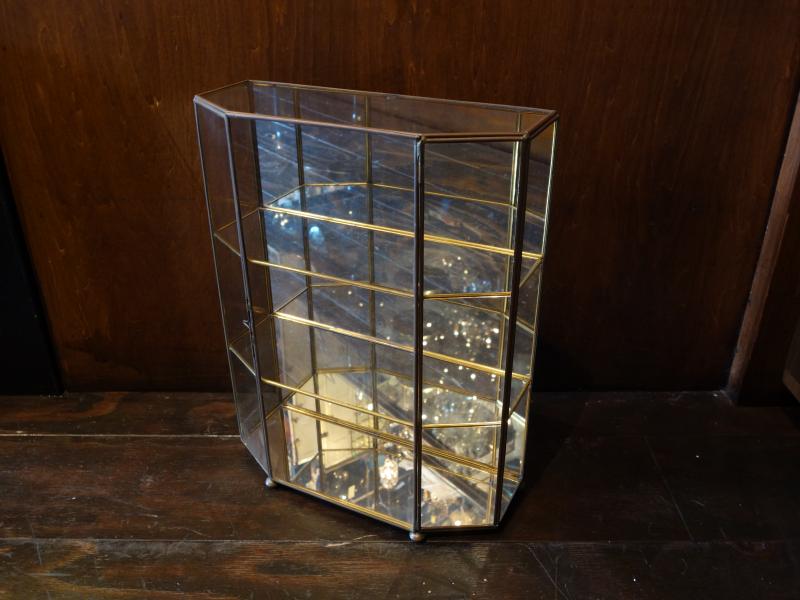Italian glass & brass display case