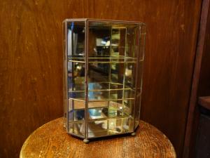 Italian glass & brass display case