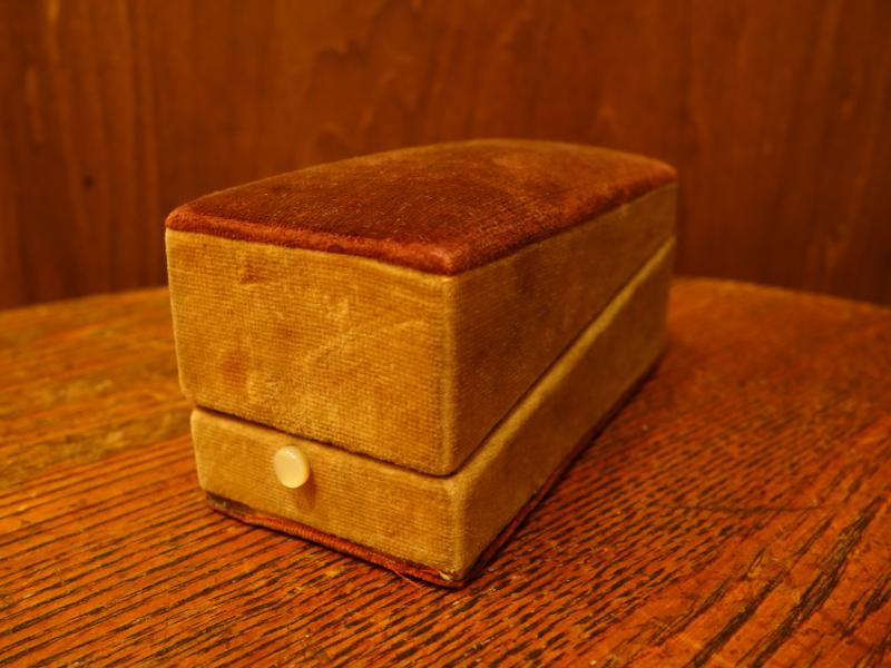 English velvet watch display case