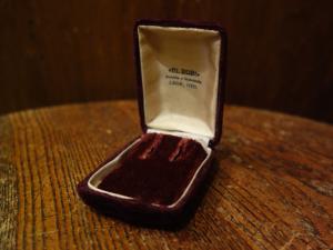 French velvet jewelry display case